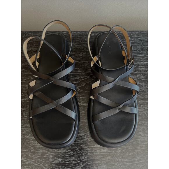 Madewell Sabina Flatform Sandal - Like New - Black Women Size 9 - Picture 5 of 10